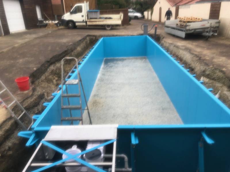 construction petit couloi de nage à Lyon dans le Rhône
